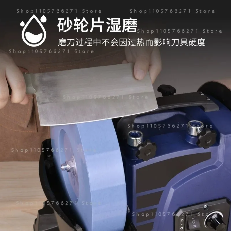 Low Speed Water Cooled Electric Knife Sharpener Grinding Tool for Engraving Knives Chisels 10 Inch 600Mesh Whetstone