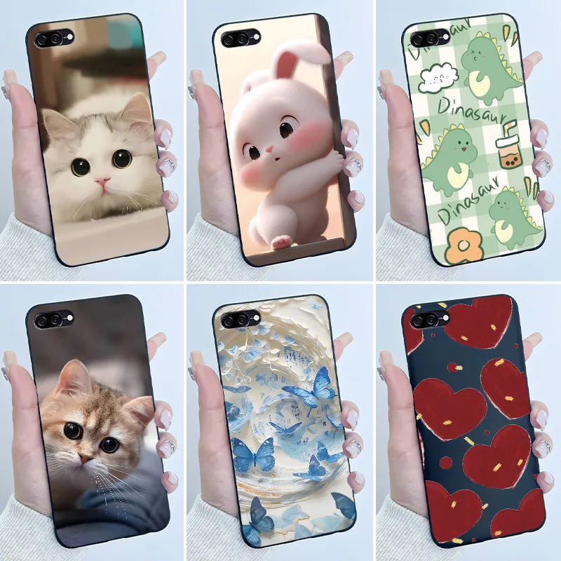 Para asus zenfone 4 max zc520kl caso zenfone 4 ze554kl capa bonito dos desenhos animados impressão escudo protetor capa de silicone macio preto caso