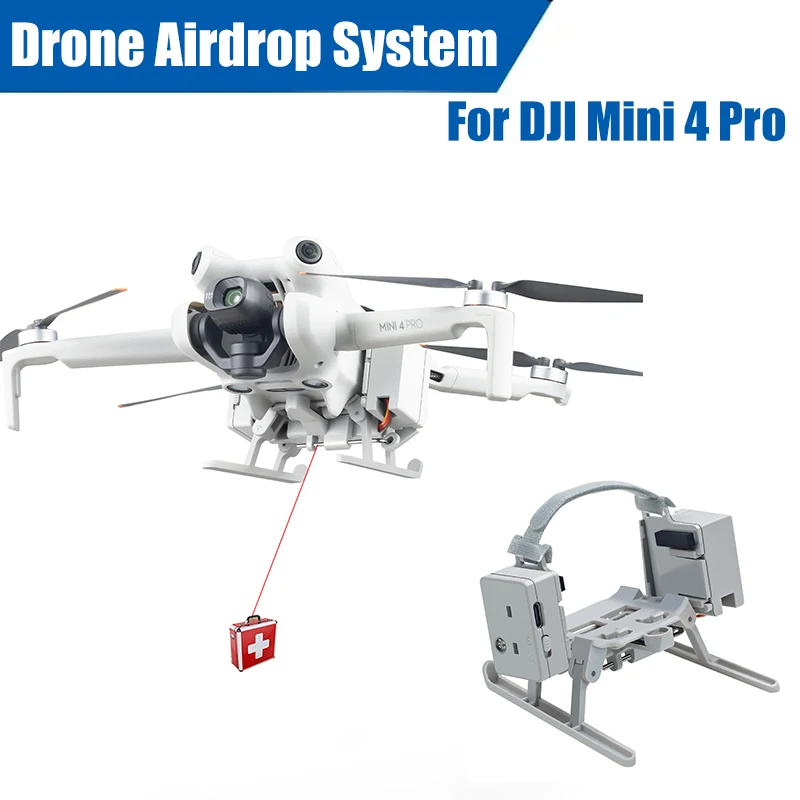 dji-mini-4-pro-ドローン用エアドロップシステム-usb充電式エアドロップデバイス-釣りギフト-リングレスキュー配送投擲器