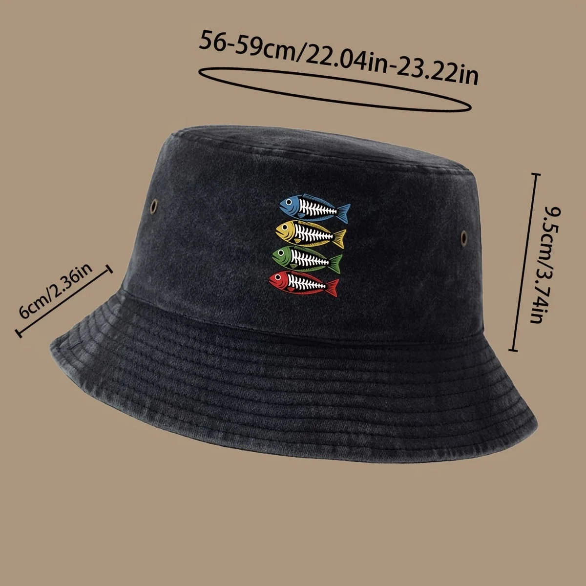 Colorful Fishbone Pattern Printed Fisherman Hat Lightweight Foldable Bucket Hat Camping Picnic Matching Basin Hat All Seasons Un