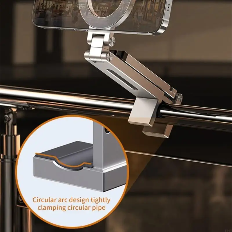 

Foldable Phone Holder Desktop Tripod Cellphone Stand Tripod Phone Clamp Light Weight Travel F19E