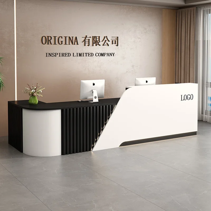 Simple Luxury Reception Desk Modern Salon Small Clinic Bar Counter Accessories Escritorio De Recepcion Commercial Furniture