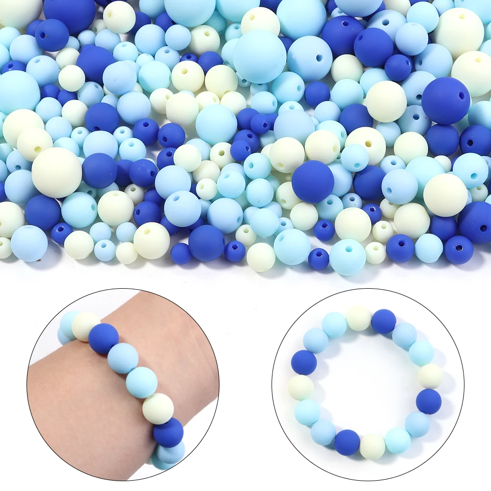 4 6 8 10 12 14 16 مللي متر الجولة الاكريليك ماتي الخرز فضفاض خزر عازل لصنع المجوهرات أساور يدوية الصنع إكسسوارات عقد