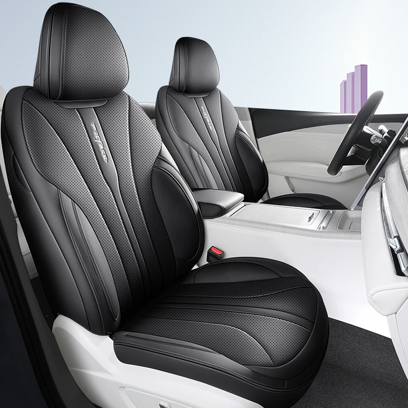 5‑Seats Full Surround PU Leather Car Seat Covers Cushion Protector Fit for 2025‑2026 Geely Preface Auto Interior Parts