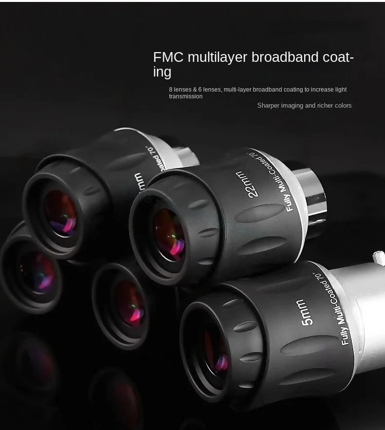 70-Degree Focus Eyepiece 5.8.13.17.22mm Multi-Specification Astronomical Eyepiece