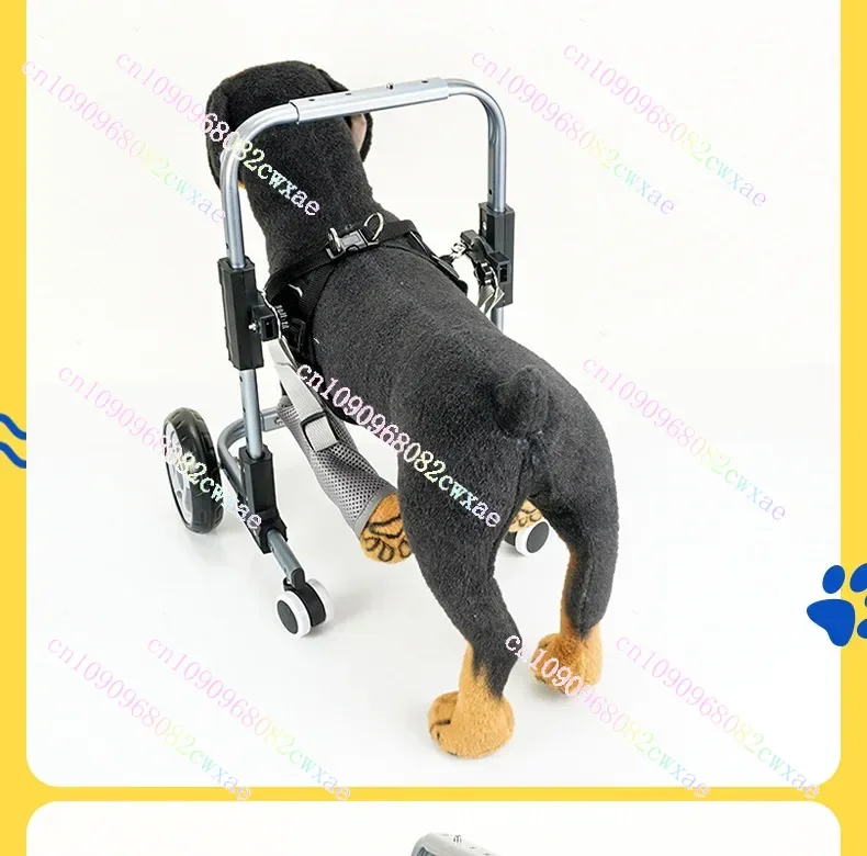 Small Four-Wheel Pet Forelimb Wheelchair Lightweight Commuting Aid for Dogs with Front Leg Disability Assisted Mobility Device