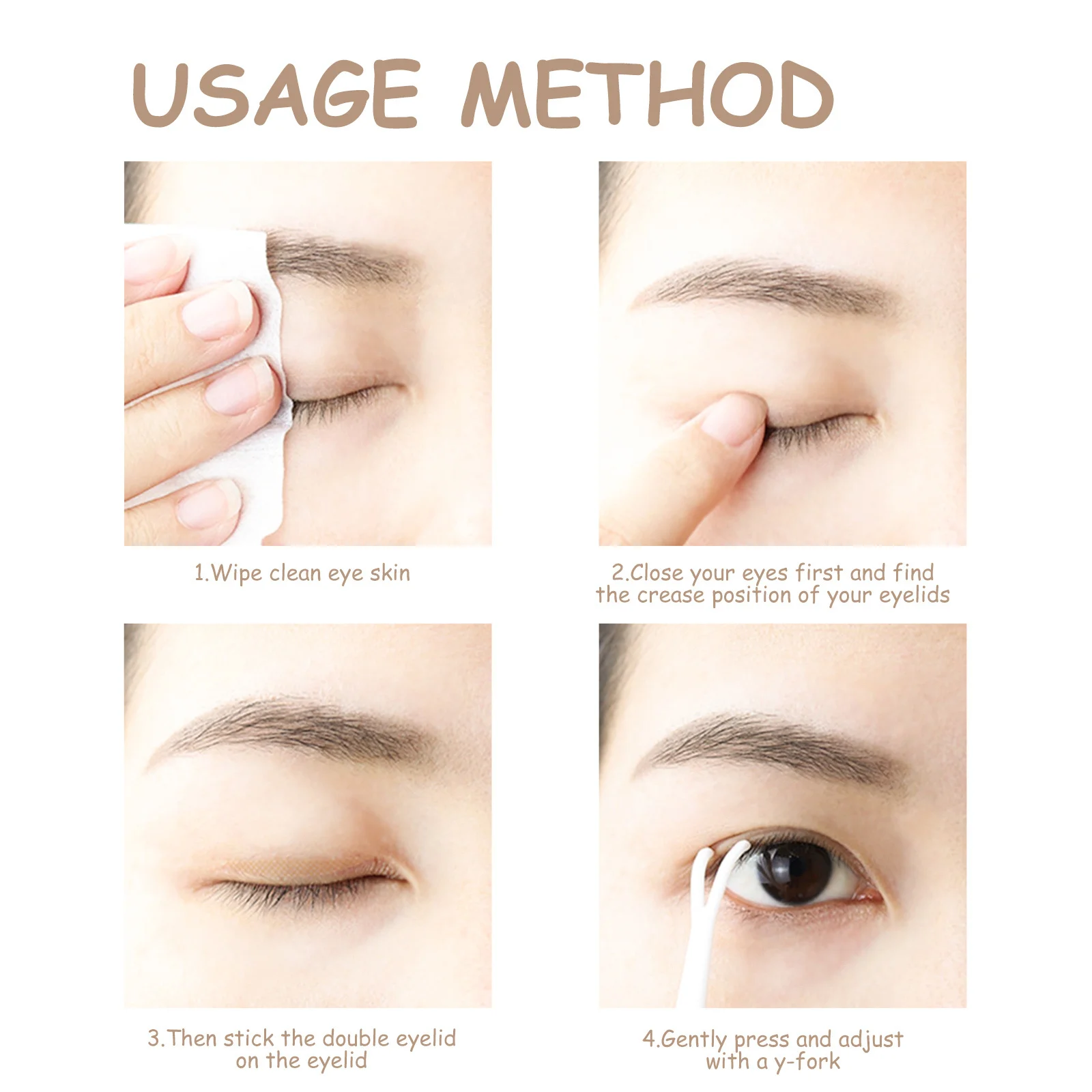 

3 Rolls Double Eyelid Sticker Beige Strong Hold No Slip Design Perfect for Monolids Hooded Eyes Enhanced Eye Appearance Makeup