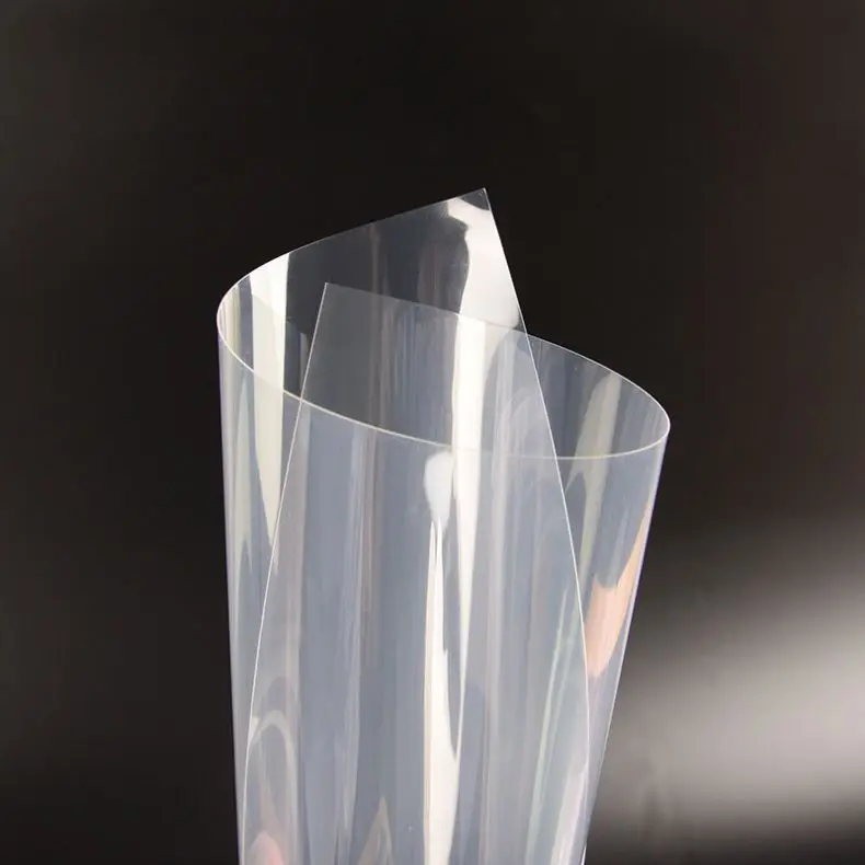 Factory Price Plastic Rigid Glossy Clear Transparent PET Sheet for Business Card 1 roll