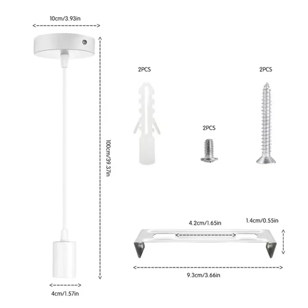 Lamp Holder E27 Screw-type Lighting Kit Hanging Light Socket with Line Chandelier Line Set DIY Retro Hanging Lamp Accessories