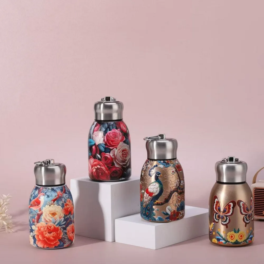 

Luxury Thermo bottle Tumbler 300ml Mini Thermal Water Bottle Stainless Steel Portable Coffee Tea Cup Gift For Women Girl
