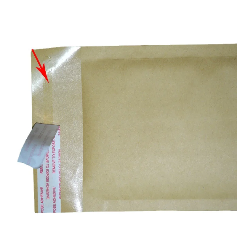 20 pz 11x29cm lungo corriere borsa marrone carta Kraft busta a bolle imballaggio buste imbottite spedizione per penna coltello forchetta proteggere