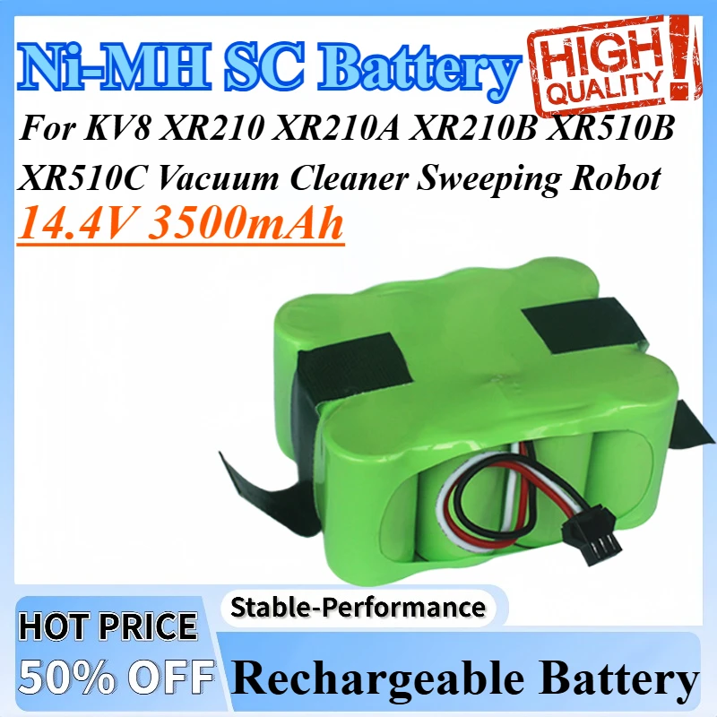 

14.4V 3500mAh Ni-MH SC Rechargeable Battery For KV8 XR210 XR210B XR210C Z320 Z320S Vacuum Cleaner Sweeping Robot