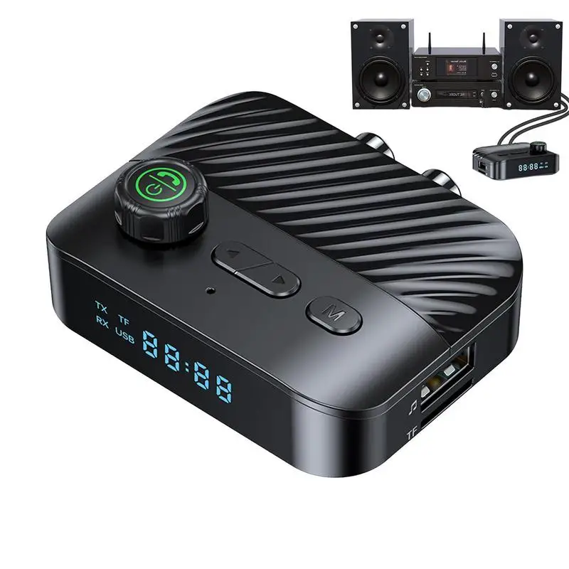 Wireless Audio Receivers & Adapters Stereo Receiver Adapter Wireless Audio Transmitter LCD Radio Receptor Headphone Speaker