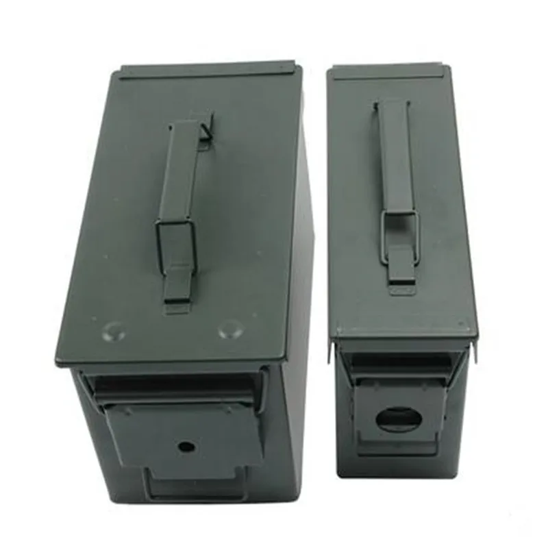 

High-quality Steel Ammo Box Military Style Storage Ammo Can High Strength Ammo Accessory Crate Storage Case Tactical Bullet Box