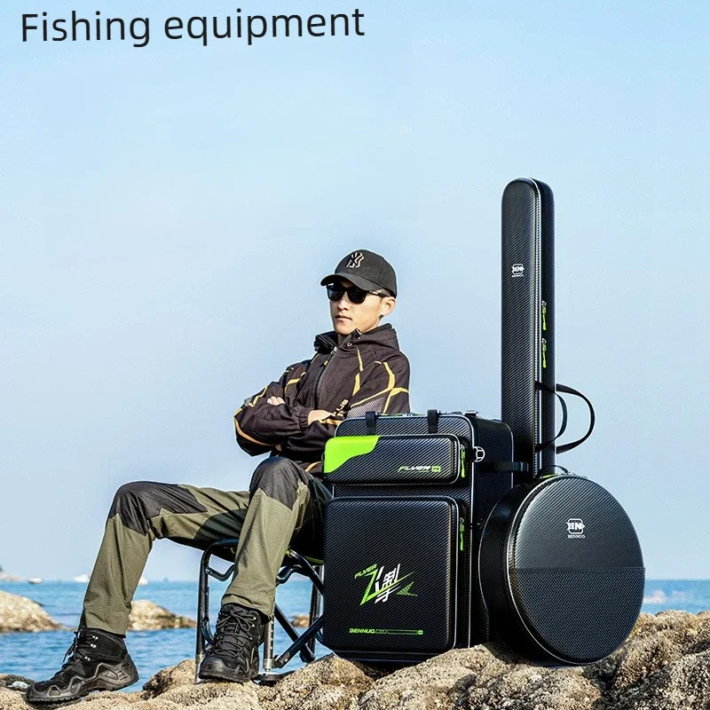 Waterproof Fishing Chair Backpack Rod Bag Fish Basket Scratch Wear Resistant Durable Gear Carrier for Outdoor Anglers 낚시 가방