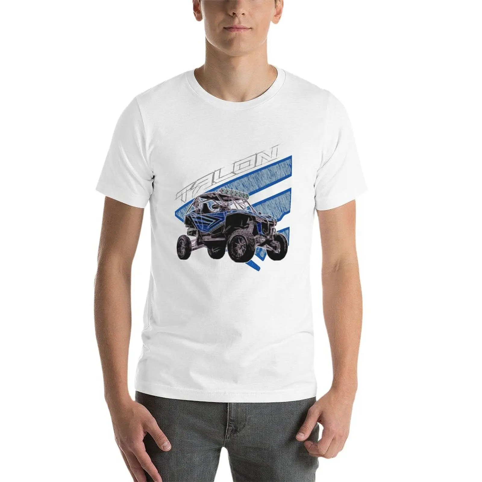 قميص رسم تي شيرت قطني UTV 100% للجرافيك تي شيرت رجالي أزرق فني قطن تالون قمصان رجالية جرافيك تي شيرت رجالي #3