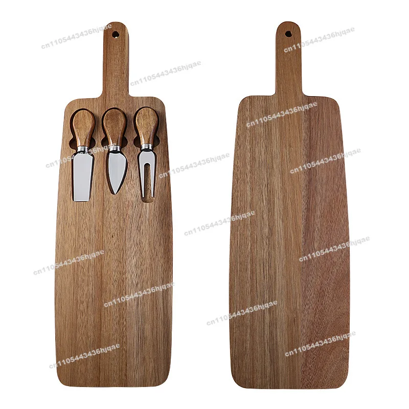 Acacia Cheese Board Set Cheese Knife  Board Wooden Cutting Steak Knife
