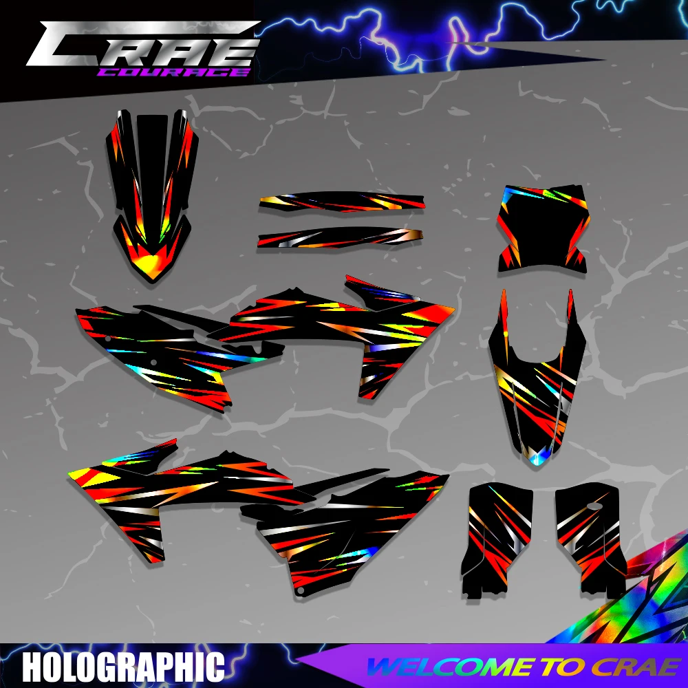 

Motorcycle Background Graphics Decal Stickers Kits for KTM EXC EXCF 2024 2025 2026 SX SXF 2023 2024 2025 Custom Number Name