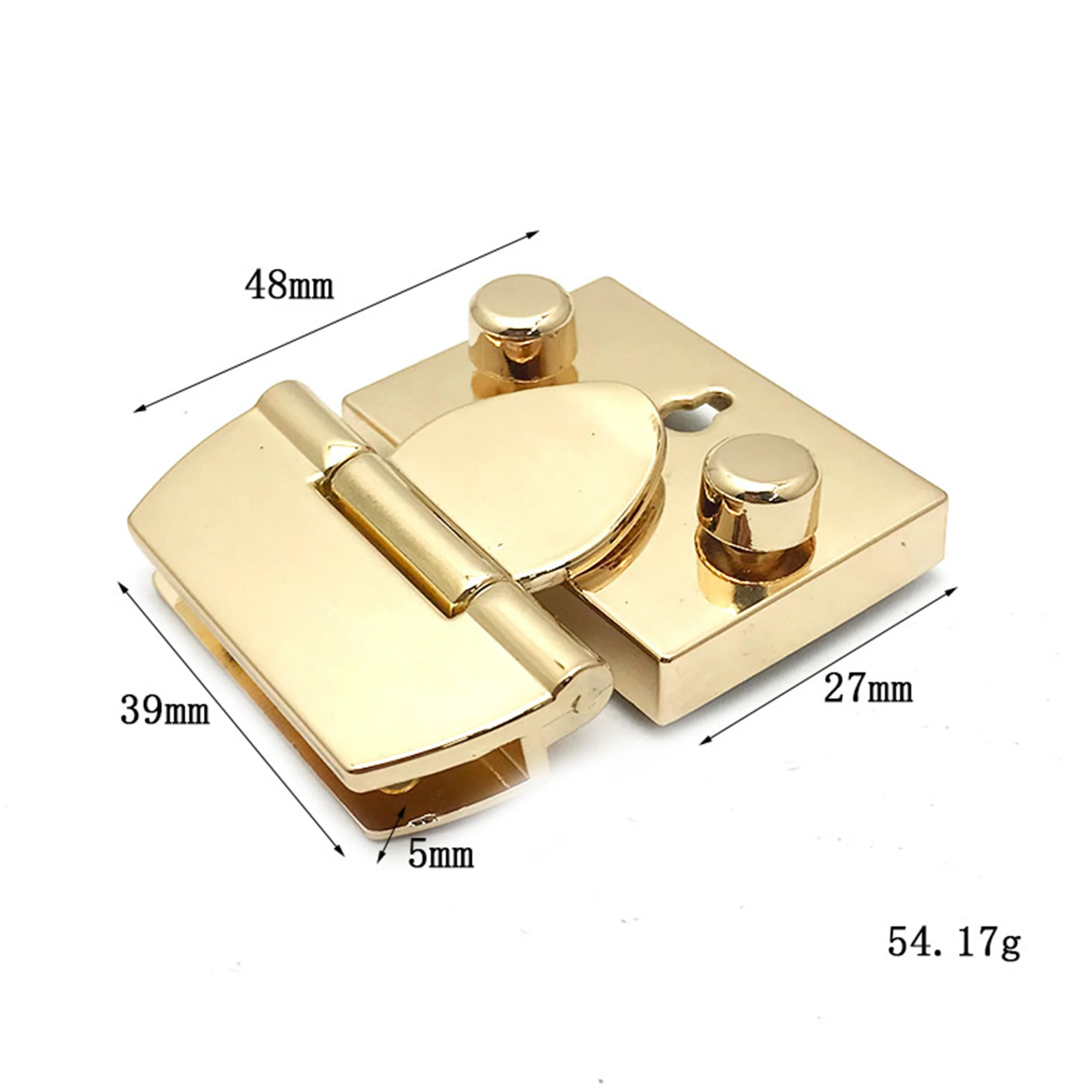 10 Pcs Twist Lock Machine Bag Lock Zinc Alloy Die-casting Press Lock Metal Light Gold Handbag Turn Lock Bags Clasp