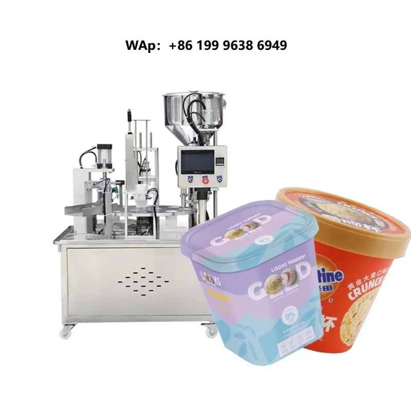 Full Automatic Plastic Cup Sealer Capper Paper Cup Filling Machine Sealing Machine Capping Machine Auto