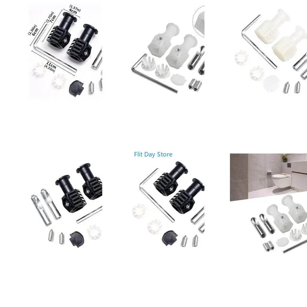 F92C Wall Mounted Toilet Fixing Screws Bolts Kits Bidet Attachments Fixing Metal Bolts Toilet Hanging Screws Easy to Install