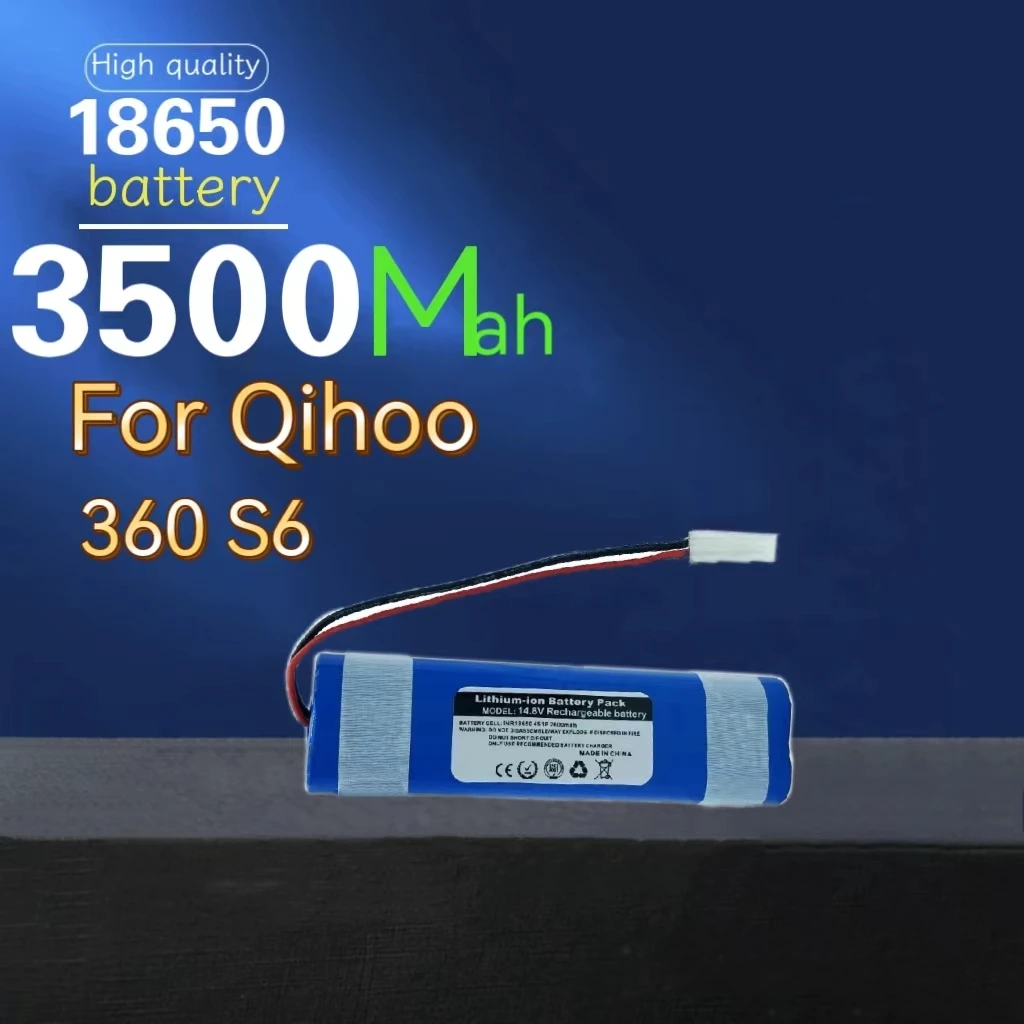 

18650 battery 14.8v lithium battery 3500mah For Qihoo 360 S6 Robotic Vacuum Cleaner Spare Parts Replacement Batteries