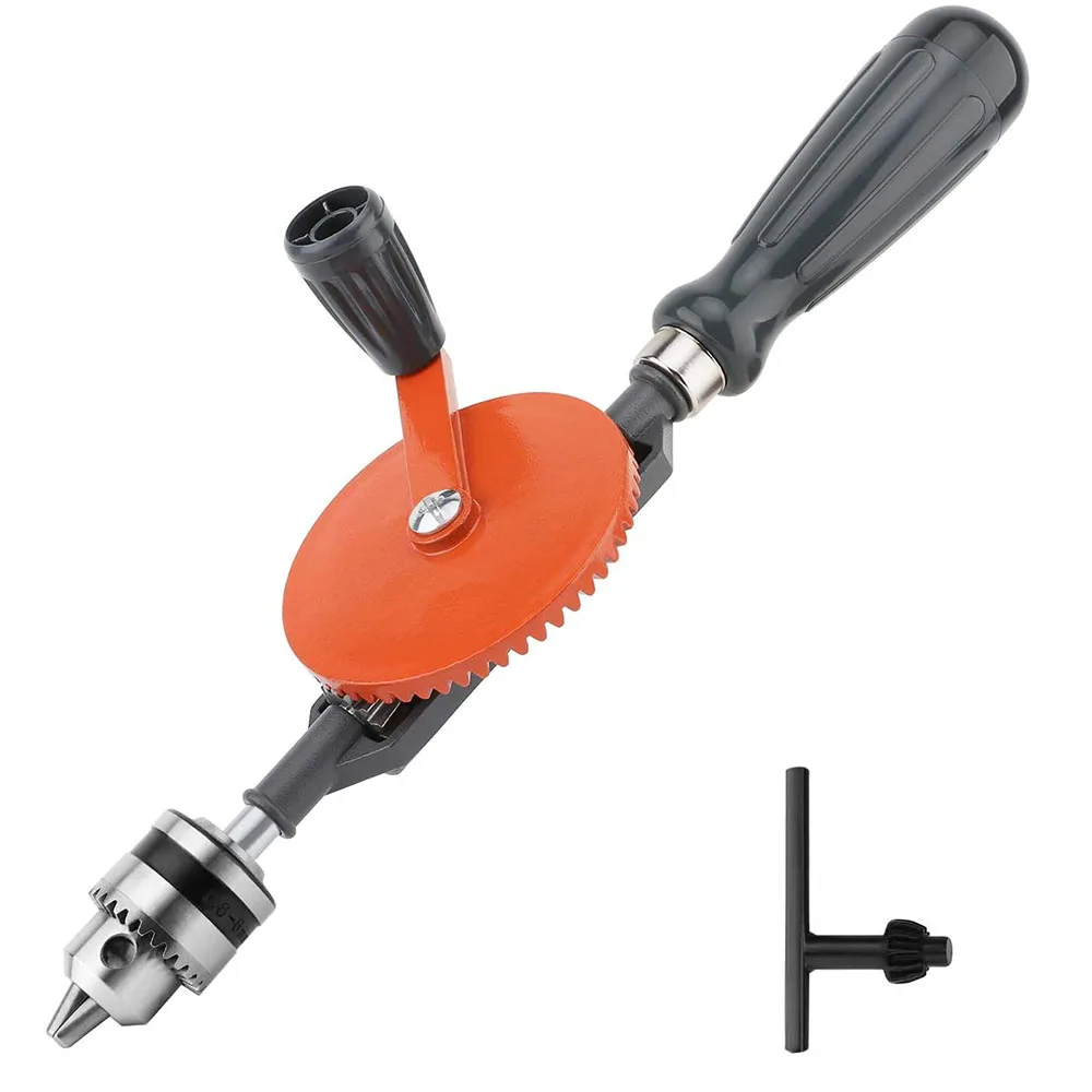 

Hand Drill 1/4 3/8 Inch Double Pinions Crank Drill Capacity Manual Drilling Tool For Wood Plastic Acrylic Circuit Board Punching