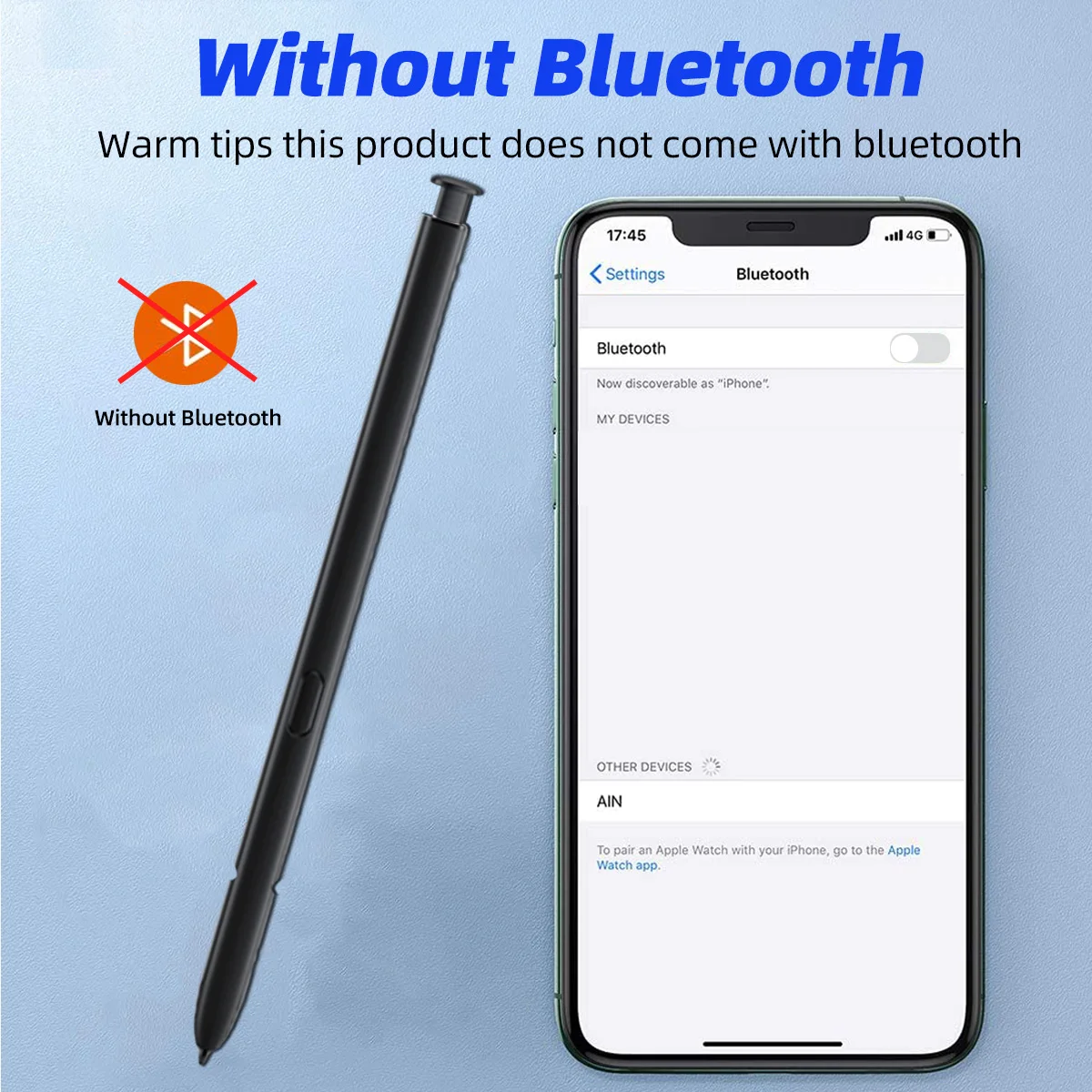 قلم شاشة لمس بديل لهاتف Samsung Galaxy S24 Ultra Stylus بدون قلم S متوافق مع البلوتوث، قلم شاشة لمس SPen