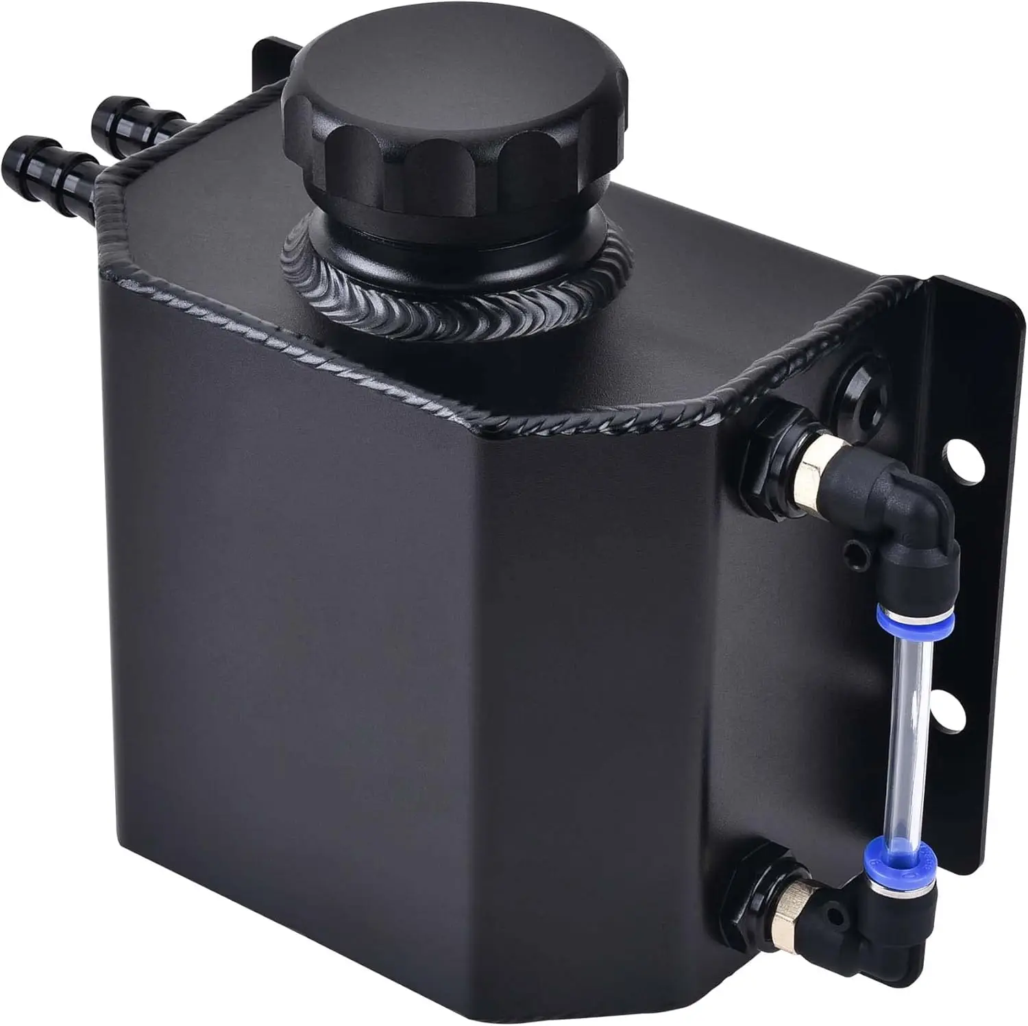 

Coolant Overflow Tank, Aluminum Radiator Tank, Reservoir Expansion Tank Universal Black