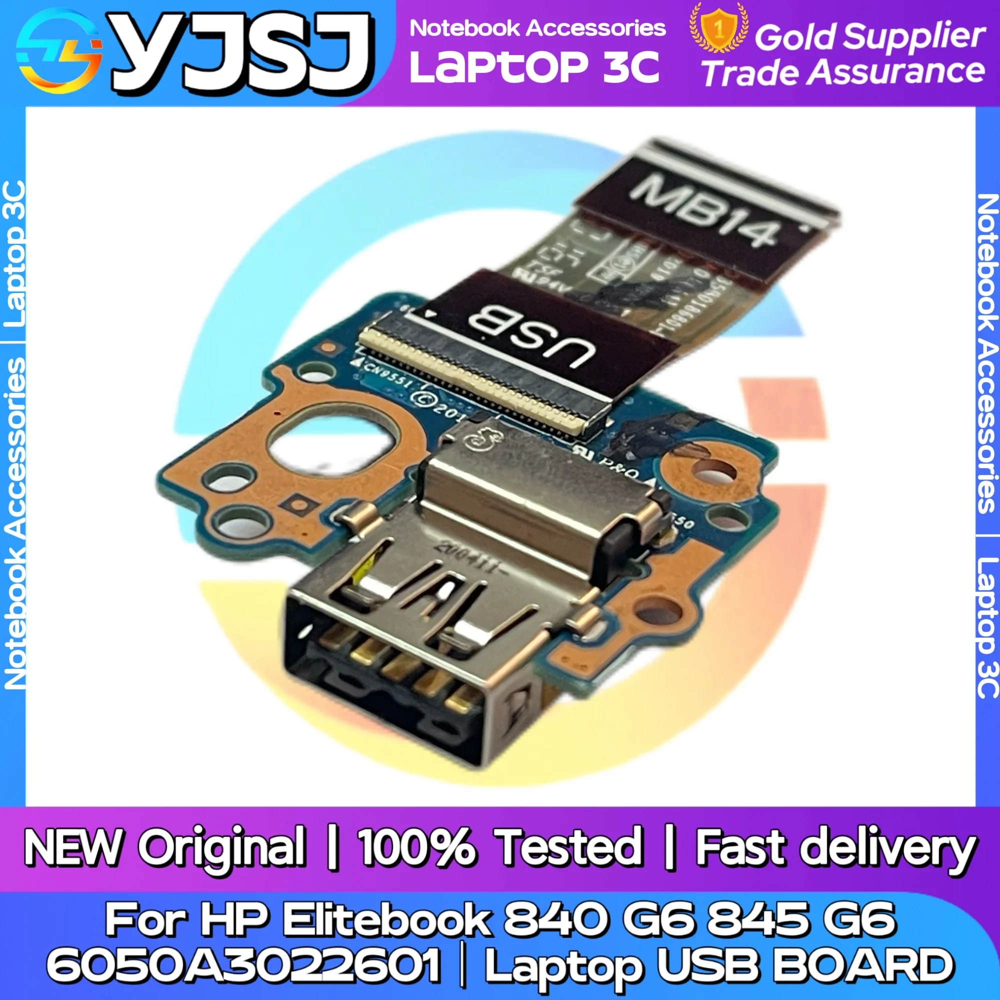 Original For HP EliteBook 840 G6 Laptop SPS USB Board With Cable L62735-001 6050A3022601-USB-A01 100% Tested Fast Ship