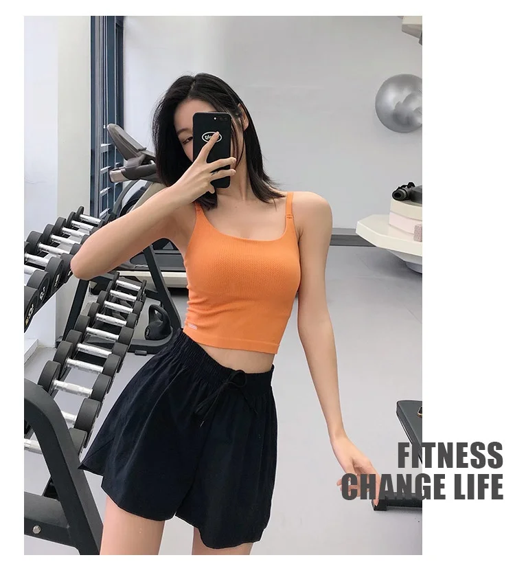 Hochgeschnittene, schnelltrocknende Sportshorts für den Sommer, Sportbekleidung, Fitness- und Yoga-Kleidung, Damen-Lauf- und Radfahrshorts, Workout-Kleidung – Detail 17