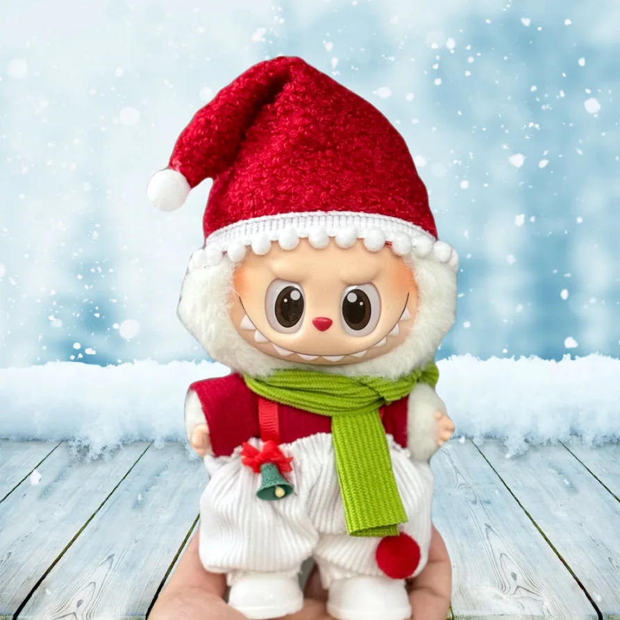 Labubu accessoires vêtements adaptés pour V1 V2 V3 Labubu ensemble de cerfs de noël Labubu rouge vêtements cadeau de mode de noël