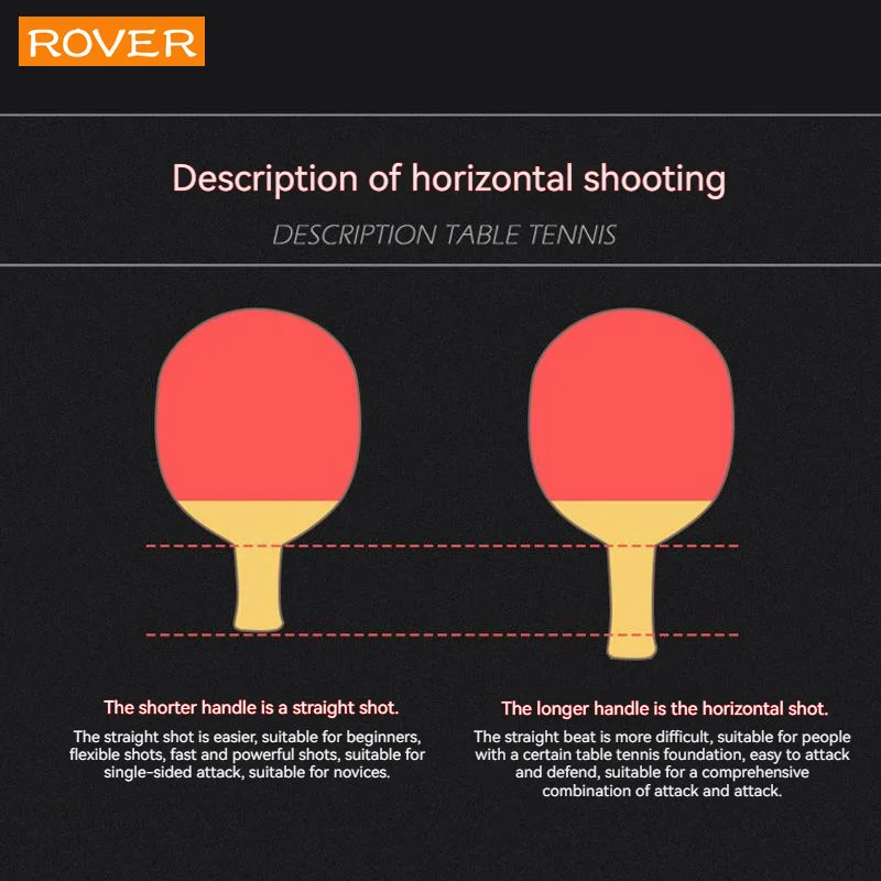 초보자용 탁구 라켓, 3 성급 훈련 세트, 수평 라켓, 고무 고품질 블레이드 배트, 2 개