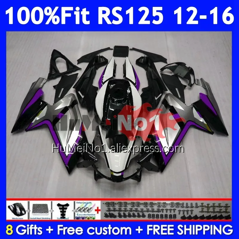 Injection Kit For Aprilia RS-125 RSV125 R RS125 Purple blk 12 13 14 15 16 313No.117 RS 125 2012 2013 2014 2015 2016 OEM Fairing