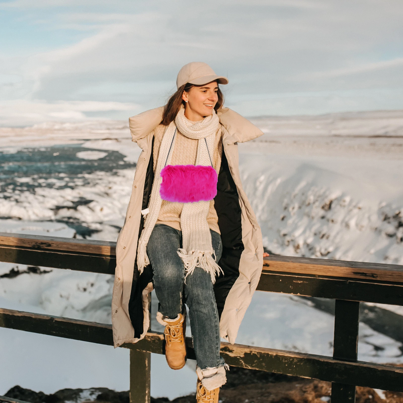 

Portable H Muff Warmer Polyester Outdoor Supply Polyester Warmer Pouch Winter Accessory Gift Friend Family Camping Hiking