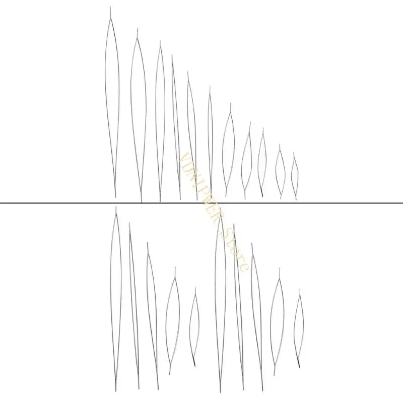 

Split End Beading Needle Set Practical Carbon Steel Crafting Essential For Jewelry Artisans Beading Pins D08E