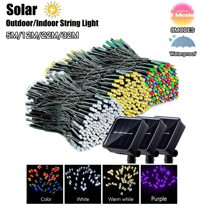 1 cadena de luces con temática de espacio solar, perfecta para jardín, terraza, fiesta, patio, boda, ventana, decoración navideña