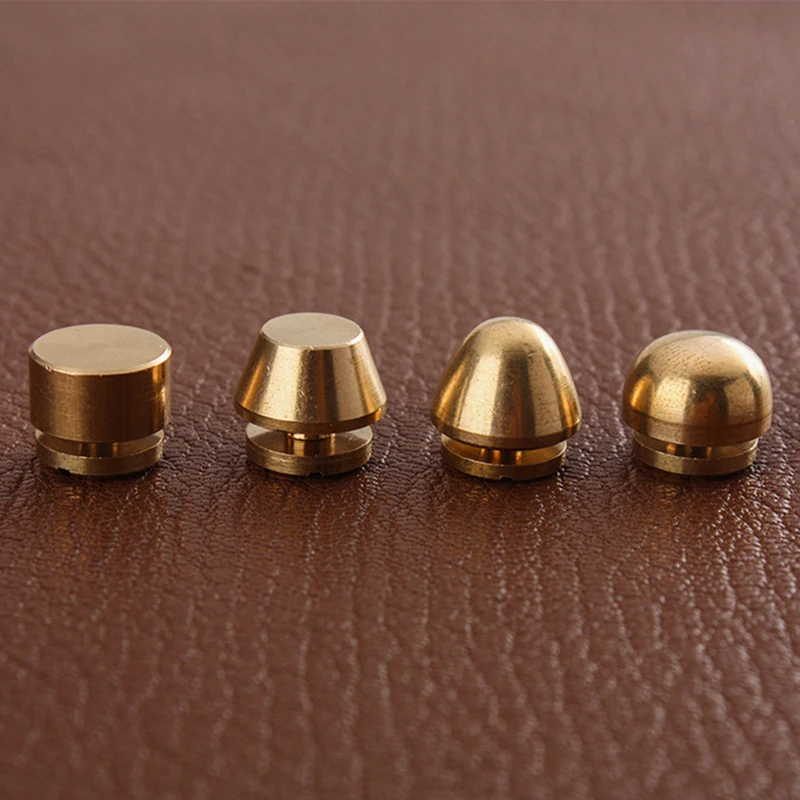 10Set High Quality Solid Brass Rivet and Screws DIY Leather Bag Decoration Suitcase Botton Feet Rivet