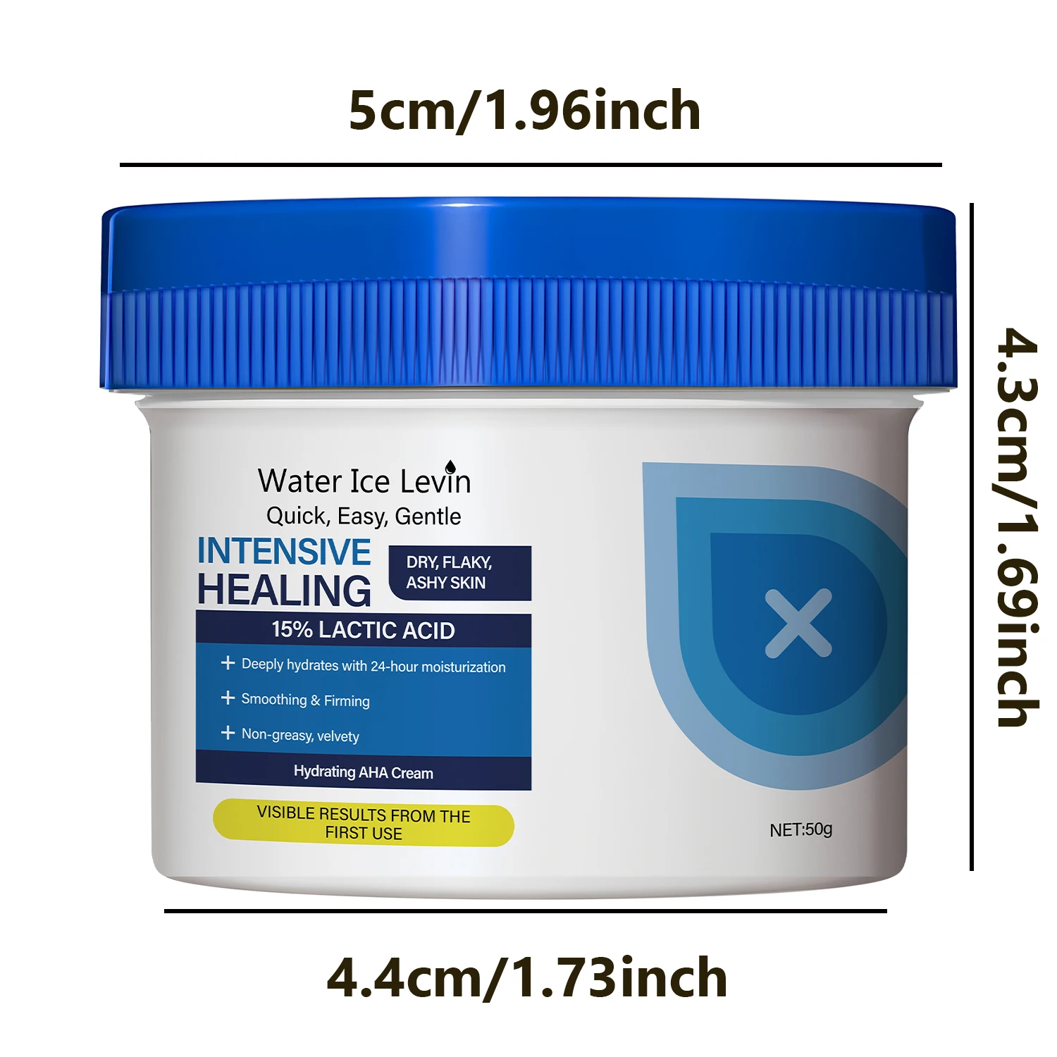 ウォーターアイスレヴィン プロフェッショナル アハクリーム - 15%乳酸配合、ヒアルロン酸とグリセリンで目に見えるハリと深い保湿を実現