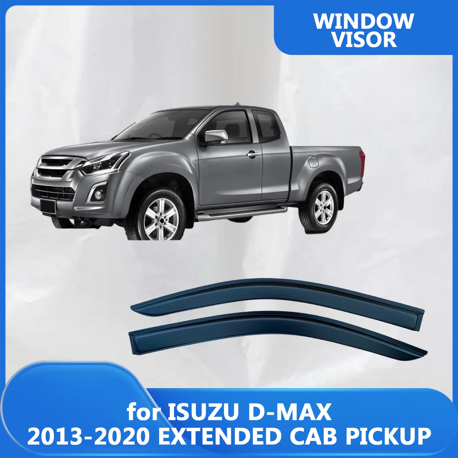 

Window Visor for ISUZU D-MAX 2013-2020 EXTENDED CAB PICKUP Wind Deflectors Rain Guards Door Visor Vent Shades Ventvisor