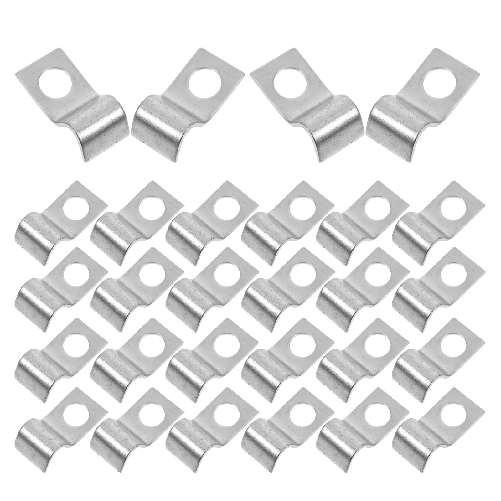 

100pcs Water Pipe Card Cable Wire Screw Clips Durable Metal Clamps Outdoor Secure Fixing Home Support