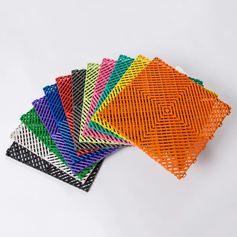 Garage Plastic Interlocking Floor Tile, Car Wash Tile, 40*40*1.8cm