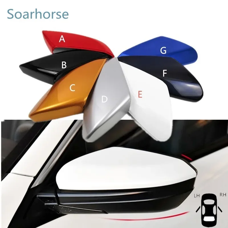 

Soarhorse Car Outer Rearview Mirror Cover Side door Housing Cap Fits For Honda Civic 2016 2017 2018 2019