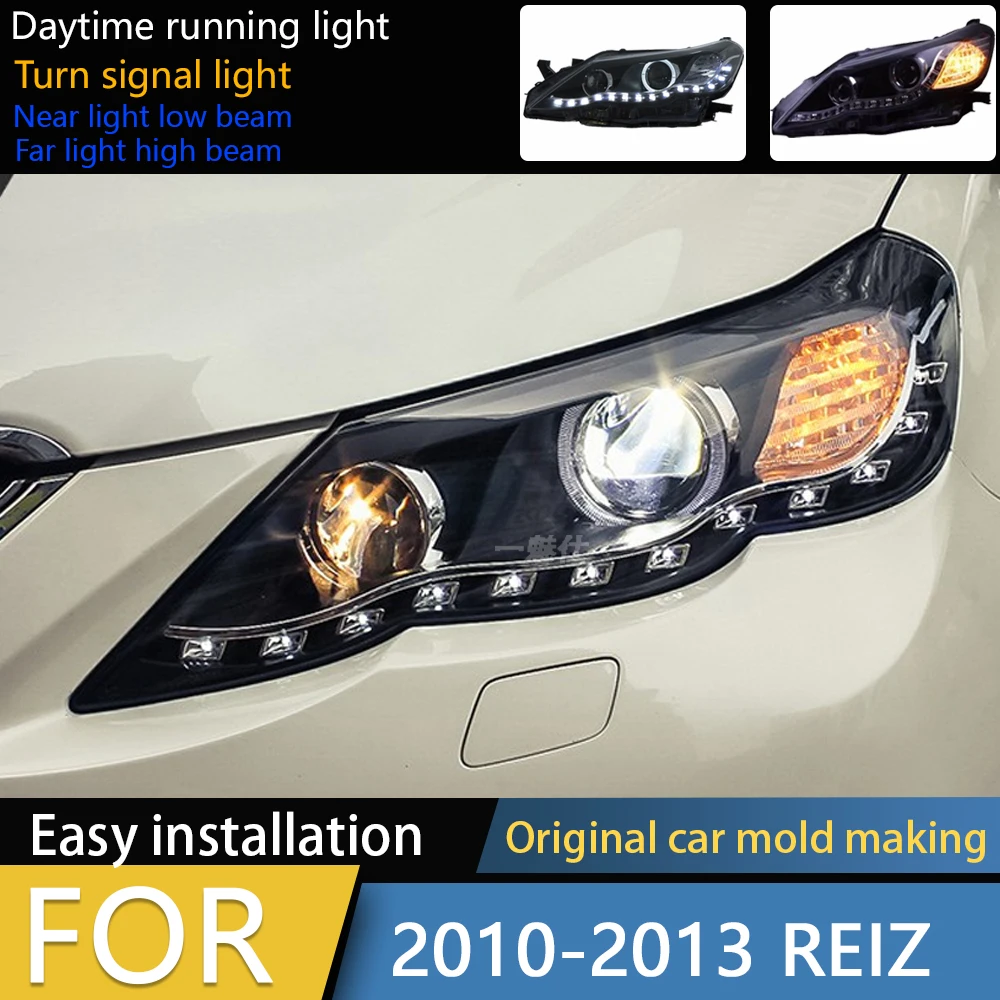 

Car Front lamps For Toyota REIZ MARK X 2010-2013All New Upgrade LED Demon eye Style Two Projector Lens Hot Sale Accessories