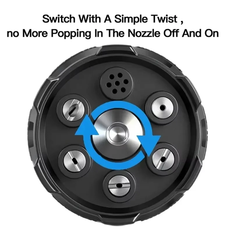 Boquilla de lavadora a presión A95I-6-en-1, boquilla de cambio multifuncional de 1/4 pulgadas, cabezal de pulverización de chorro de presión de conexión rápida