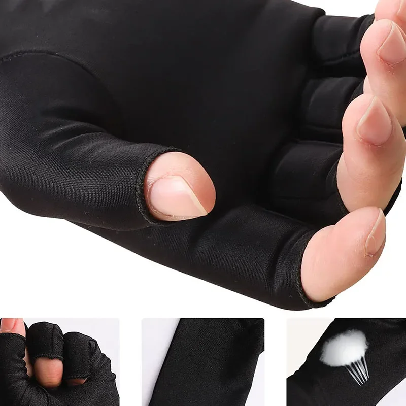 1 Pair Women Casual Lightweight Thin Breathable Half-Finger Gloves for Summer Use Elastic Driving Gloves