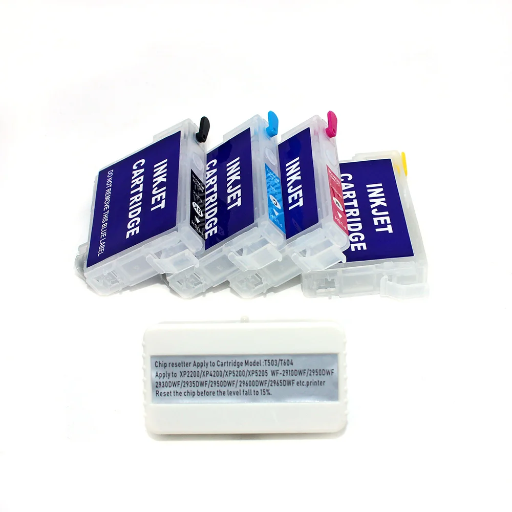 604 604XL Refill Ink Cartridge with Chip Resetter for Epson XP 2200 2205 3200 3205 4200 WF 2910 2930 2935 2950