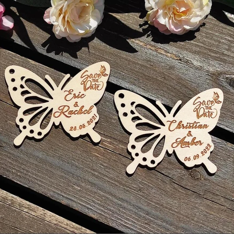 Personalized Butterfly Save the Date Magnets,Wedding Invitation,Birthday Party Invitations Magnet,Wedding Favors For Guests