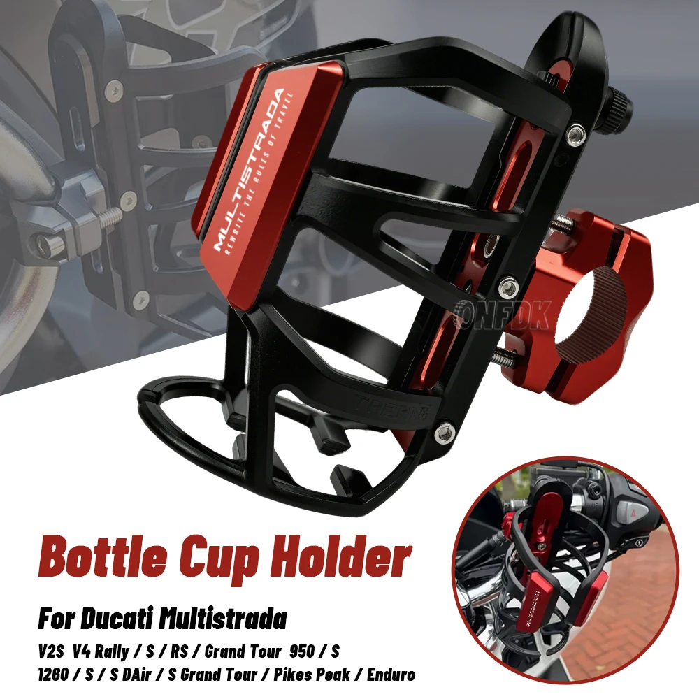 For Ducati Multistrada V2S V4 950 S 1260 S 1260S Motorcycle drink water cup holder cage water bottle holder accessories