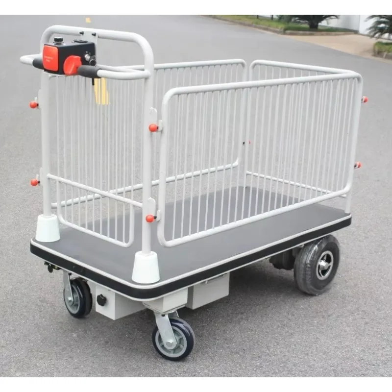 2026 HG-105 Electric Trolley Cart Powered Hand Truck With Shelf for Warehousing Electric Platform Trolley